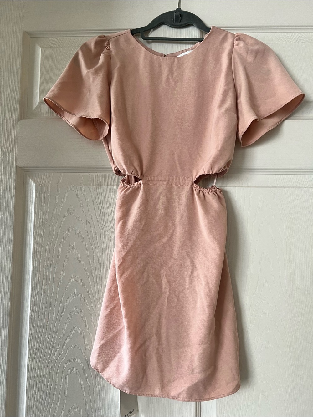NWT- Abercrombie Pink Short Sleeve Cutout Waist Dress